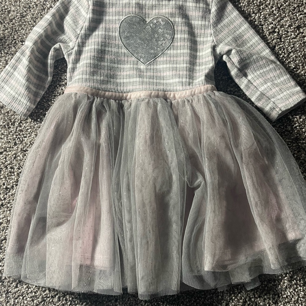 Falls Creek Kids Casual Dress - Gray and Pink